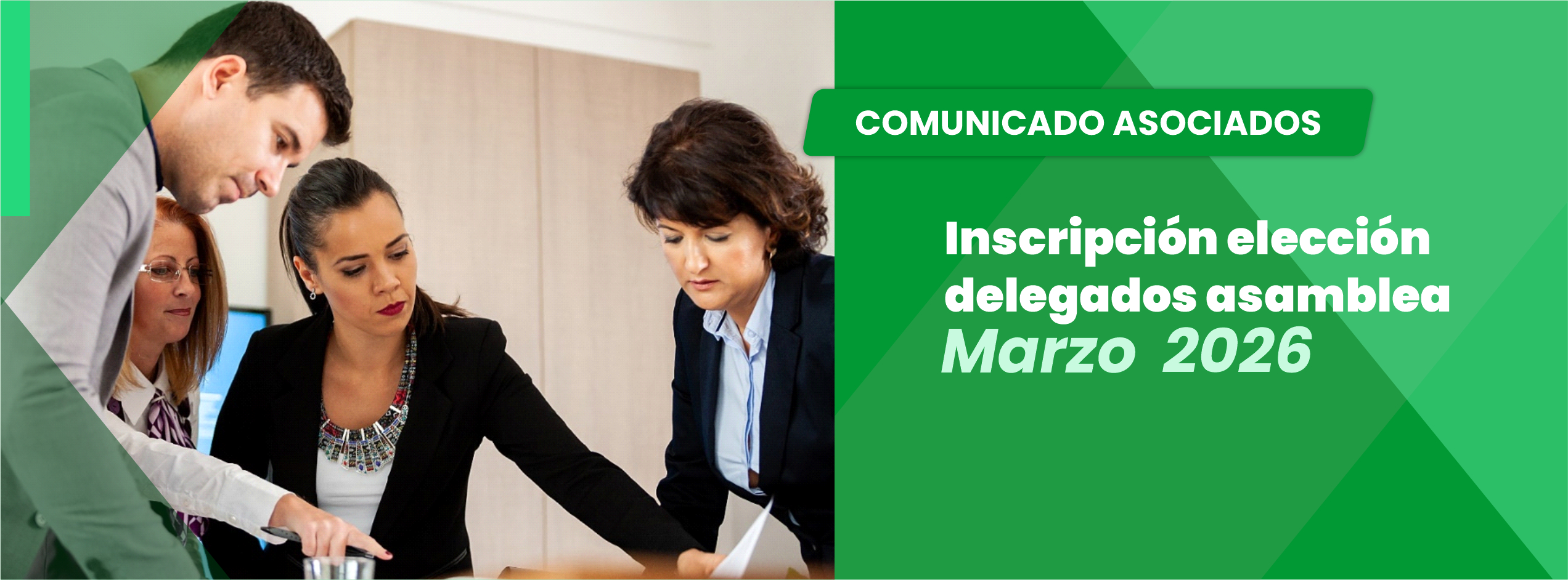 Comunicado Asociados: Inscripción Elección Delegados Asamblea Marzo 2026 Comunicado Asociados: Inscripción Elección Delegados Asamblea Marzo 2026