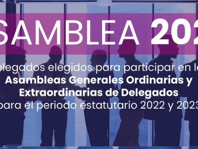 Delegados elegidos para participar en las Asambleas Generales Ordinarias y Extraordinarias de Delegados para el periodo estatutario 2022 y 2023