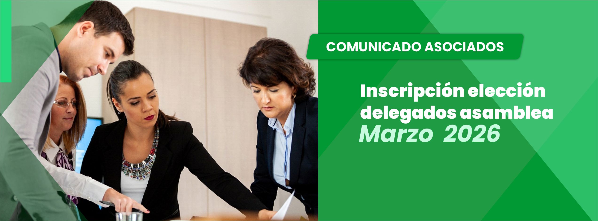 Comunicado Asociados: Inscripción Elección Delegados Asamblea Marzo 2026