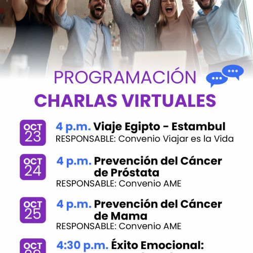 Programación Charlas Virtuales de Octubre 2024