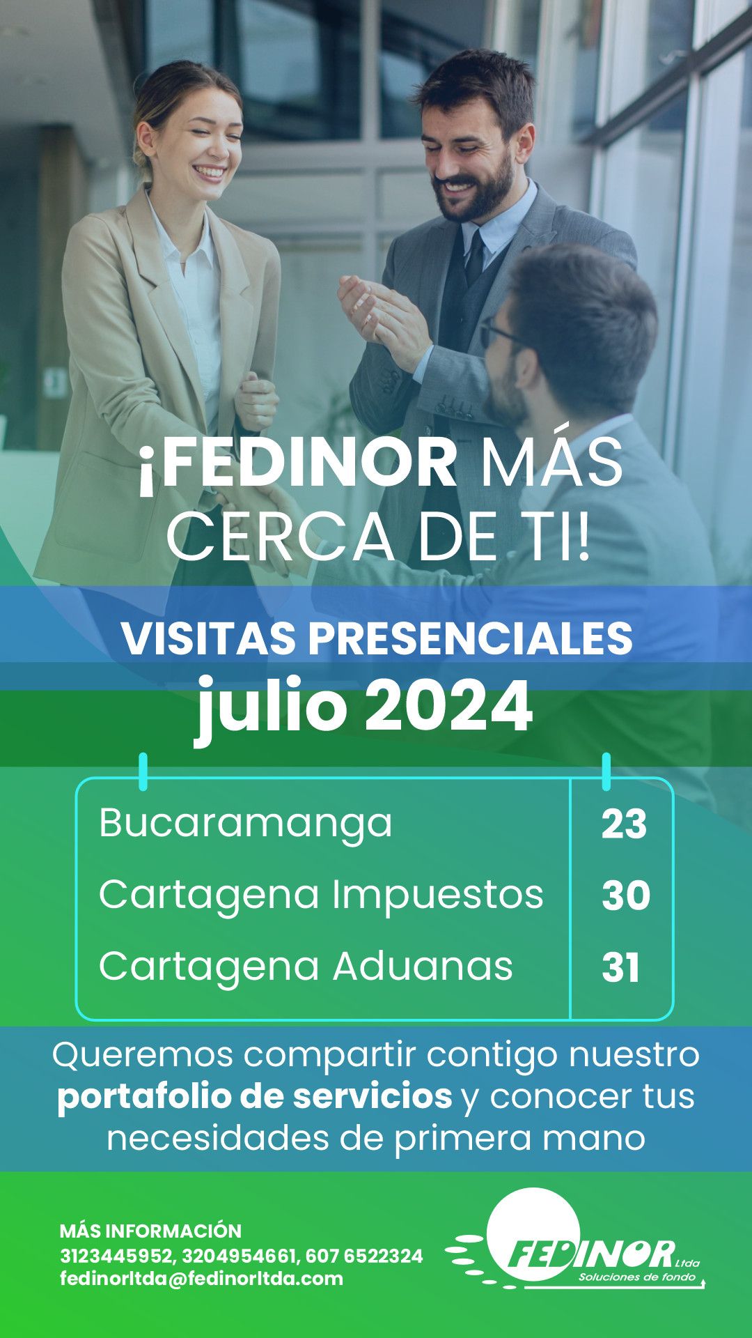 Visitas presenciales julio 2024